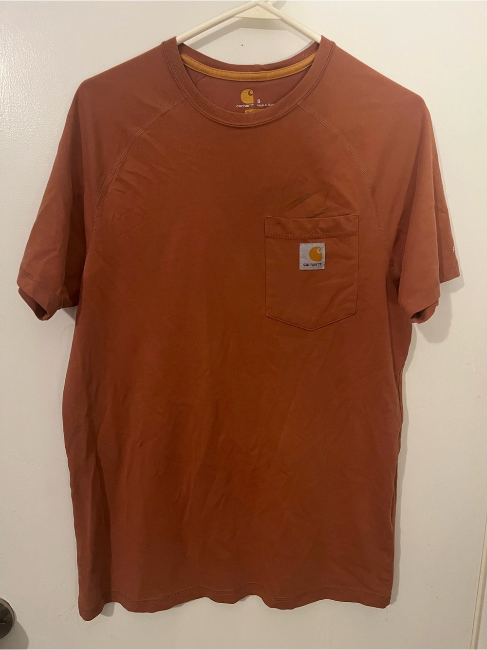 Carhartt Relaxed Fit Pocket Logo Cotton Crew Neck Tee Men’s S